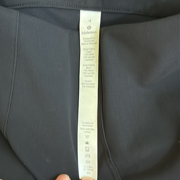 Lululemon | Black Straight Ankle Pixi Front Seam Ponte Leggings Pants 4 - Picture 13 of 16